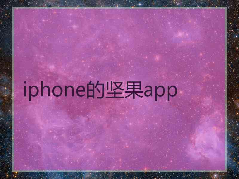 iphone的坚果app